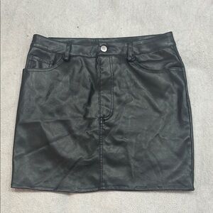Black Leather Mini Skirt
